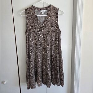 Nine West Black and Cream Floral Mini Dress/Tunic